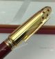 Best Cartier Panthere Replica Rollerball Pen Gold Cap & Red Barrel (2)_th.jpg